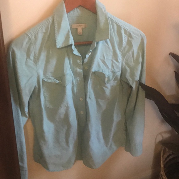 J. CREW half button down shirt - Picture 1 of 4